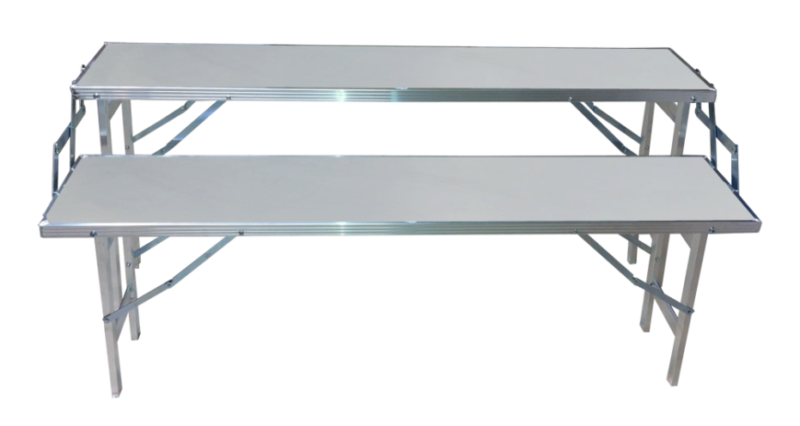 Trap tafel 150cm lang, 50cm diep blad