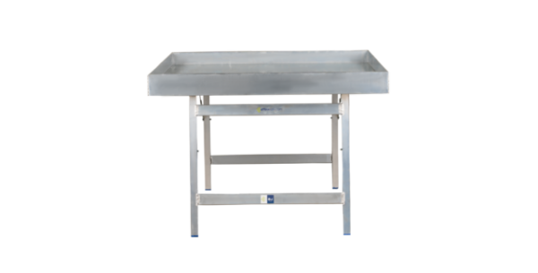 Box tafel opstaande rand 3 cm rondom en kunstof blad inlage 100 x 150 x 80 hoog - Afbeelding 3
