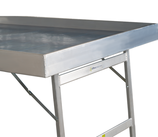 Box tafel opstaande rand 3 cm rondom en kunstof blad inlage 100 x 150 x 80 hoog - Afbeelding 5