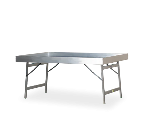 Box tafel opstaande rand 3 cm rondom en kunstof blad inlage 100 x 150 x 80 hoog - Afbeelding 2