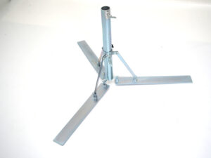 Parasolvoet zwaar inklapbaar, voor parasol mast van 3,5 cm doorsnee.